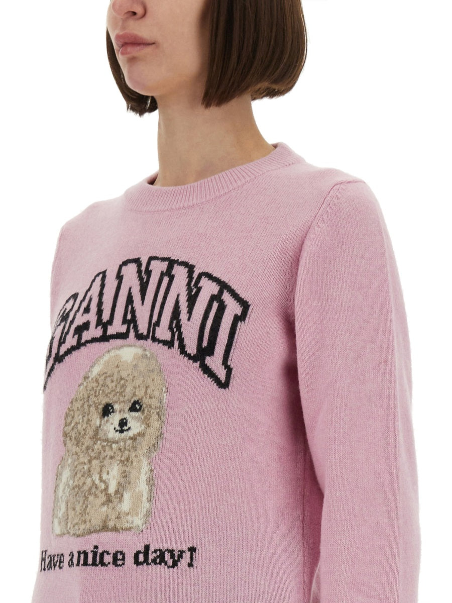 WOOL SWEATER WITH POODLE