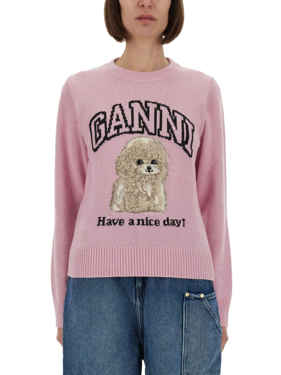 WOOL SWEATER WITH POODLE