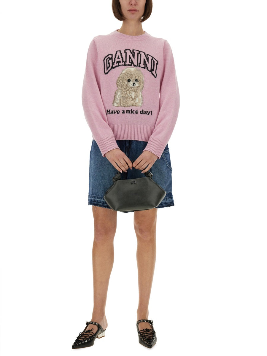 WOOL SWEATER WITH POODLE