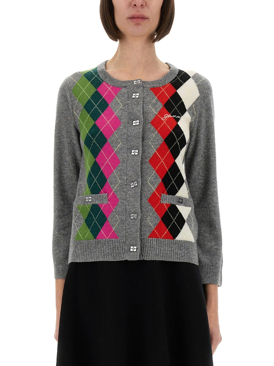 JACQUARD CASHMERE CARDIGAN