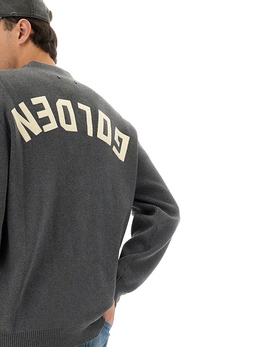 LOGO LAPEL CARDIGAN