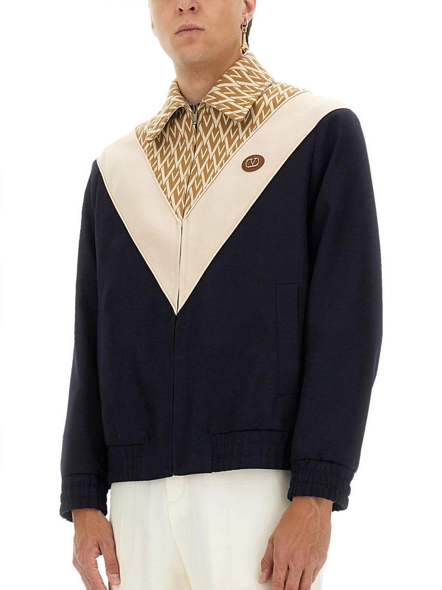 WOOL BOMBER JACKET WITH PRINT TOUTE LA V