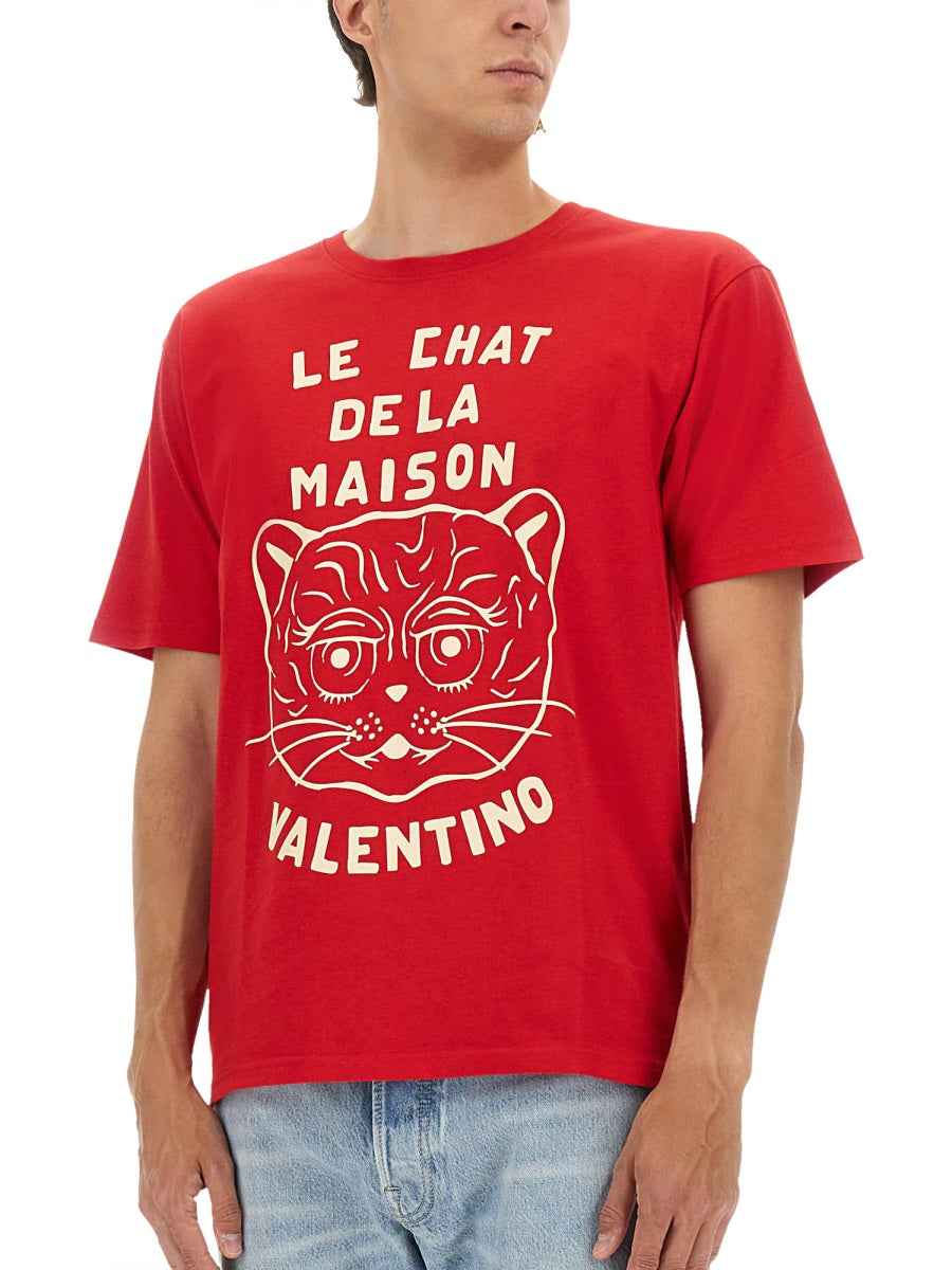 T-SHIRT WITH "CHAT DE LA MAISON" PRINT