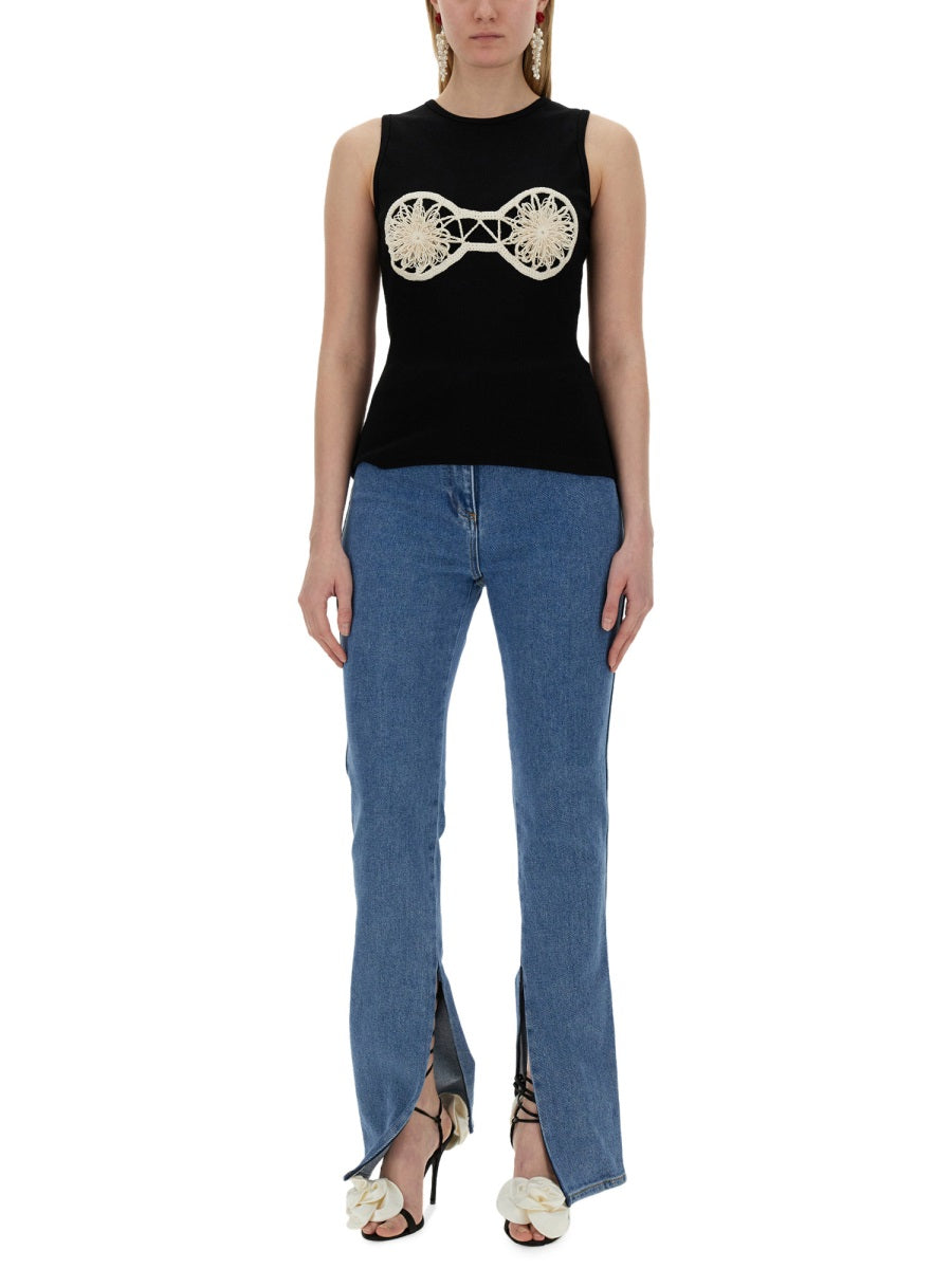 TOP WITH CROCHET INSERT