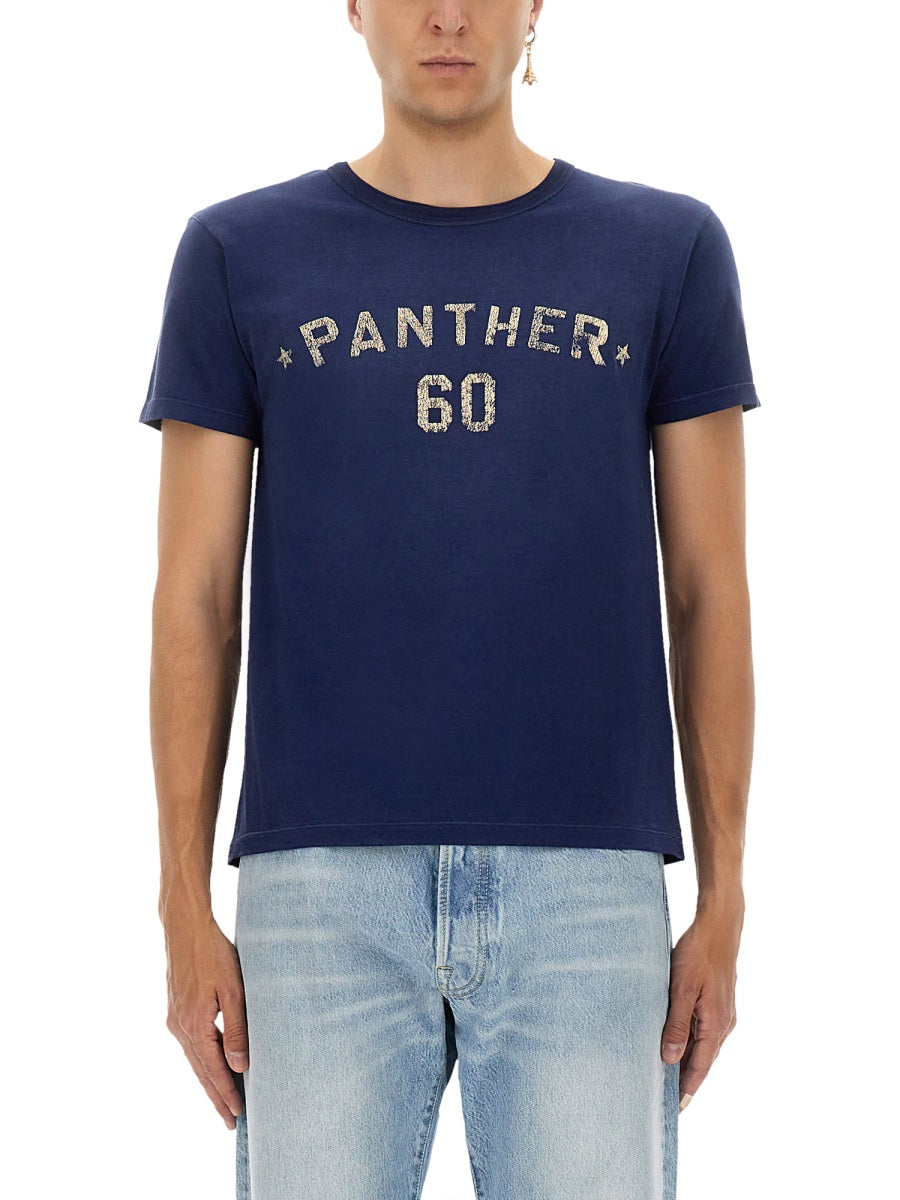 "CHEZ VALENTINO" PRINT AND PATCH T-SHIRT