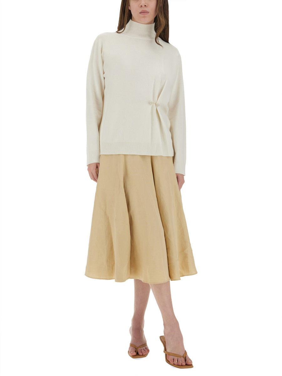 WOOL, SILK AND CASHMERE SWEATER