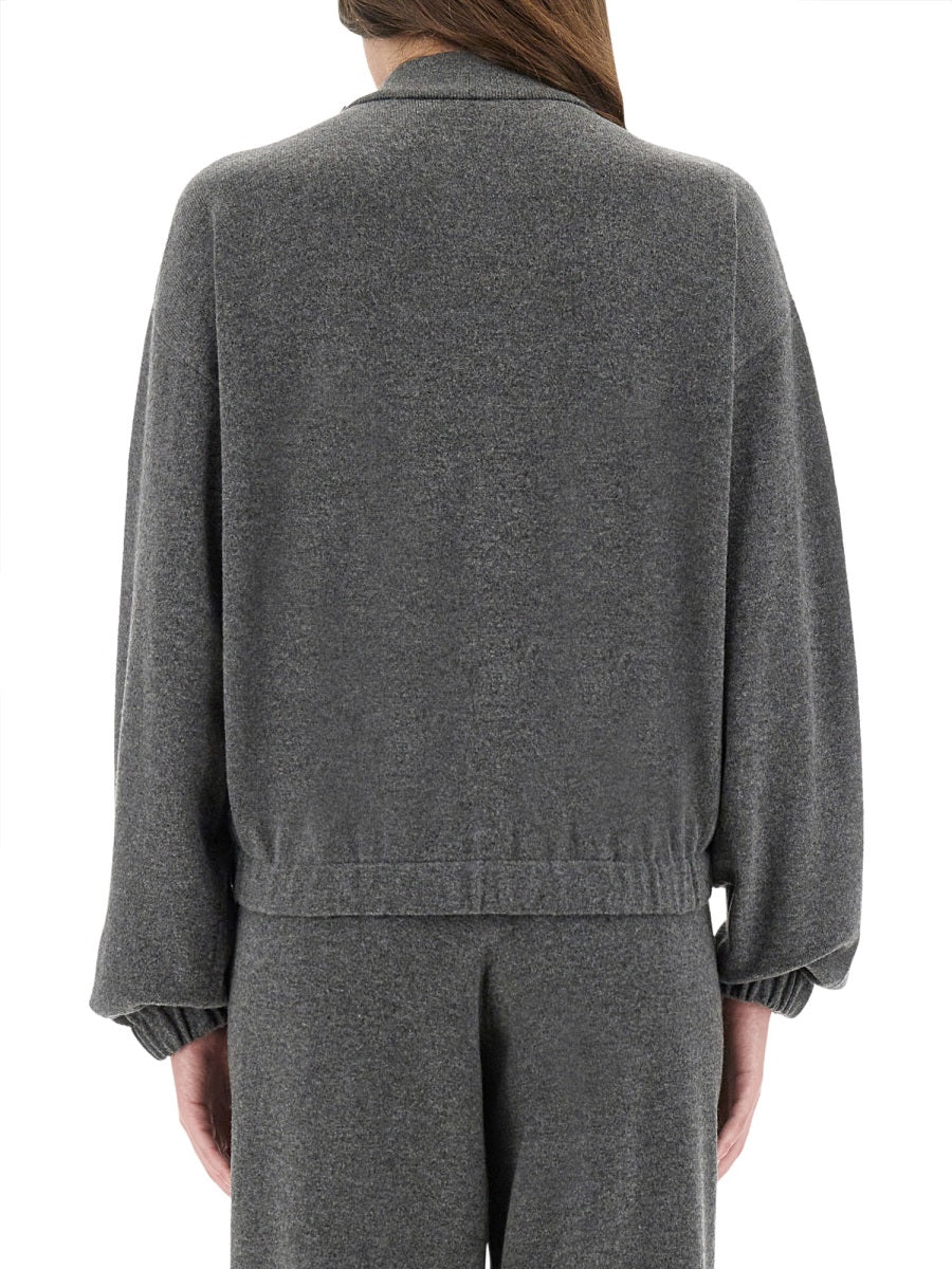 WOOL, SILK AND CASHMERE SWEATSHIRT