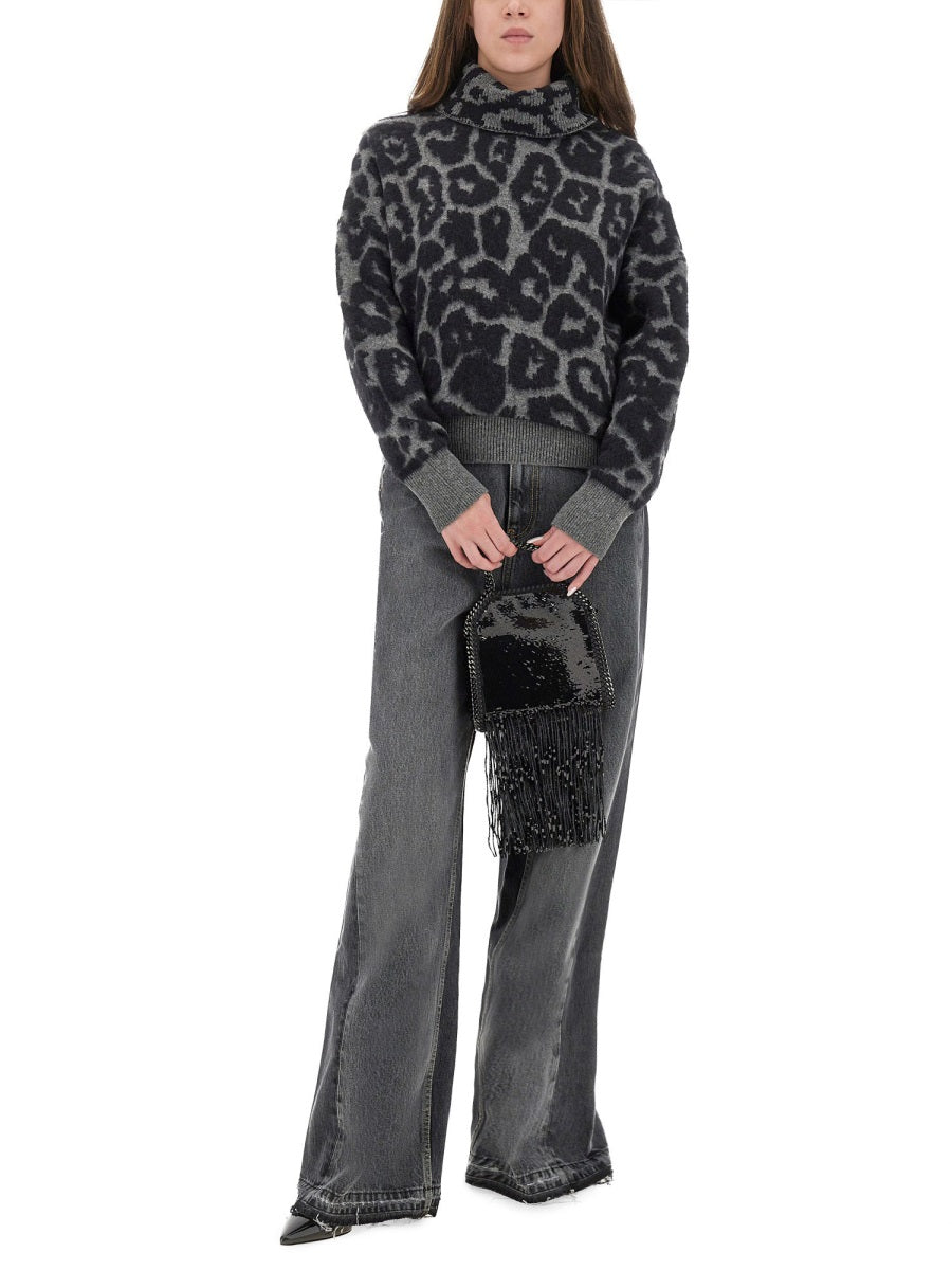 WOOL AND ALPACA "LEOPARD" SWEATER