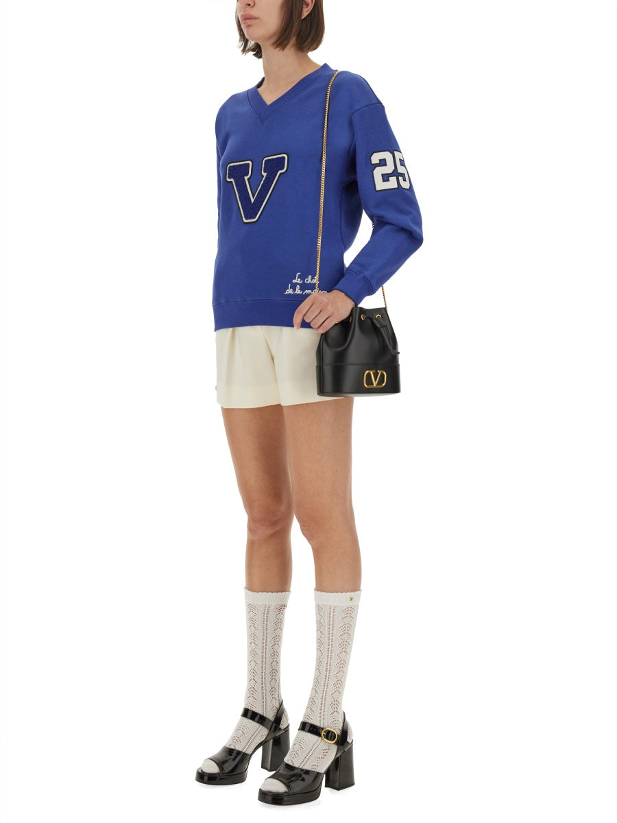 EMBROIDERED COTTON SWEATSHIRT