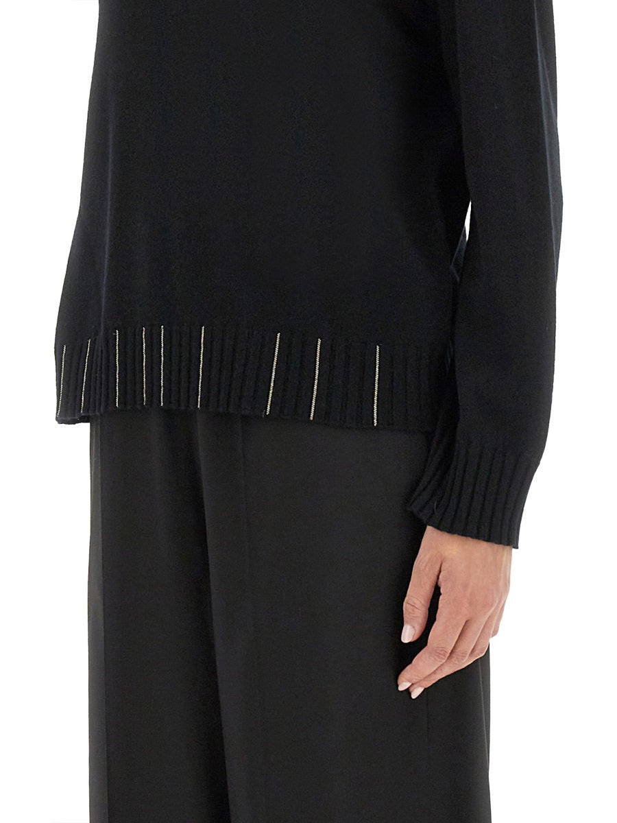 WOOL, SILK AND CASHMERE SWEATER