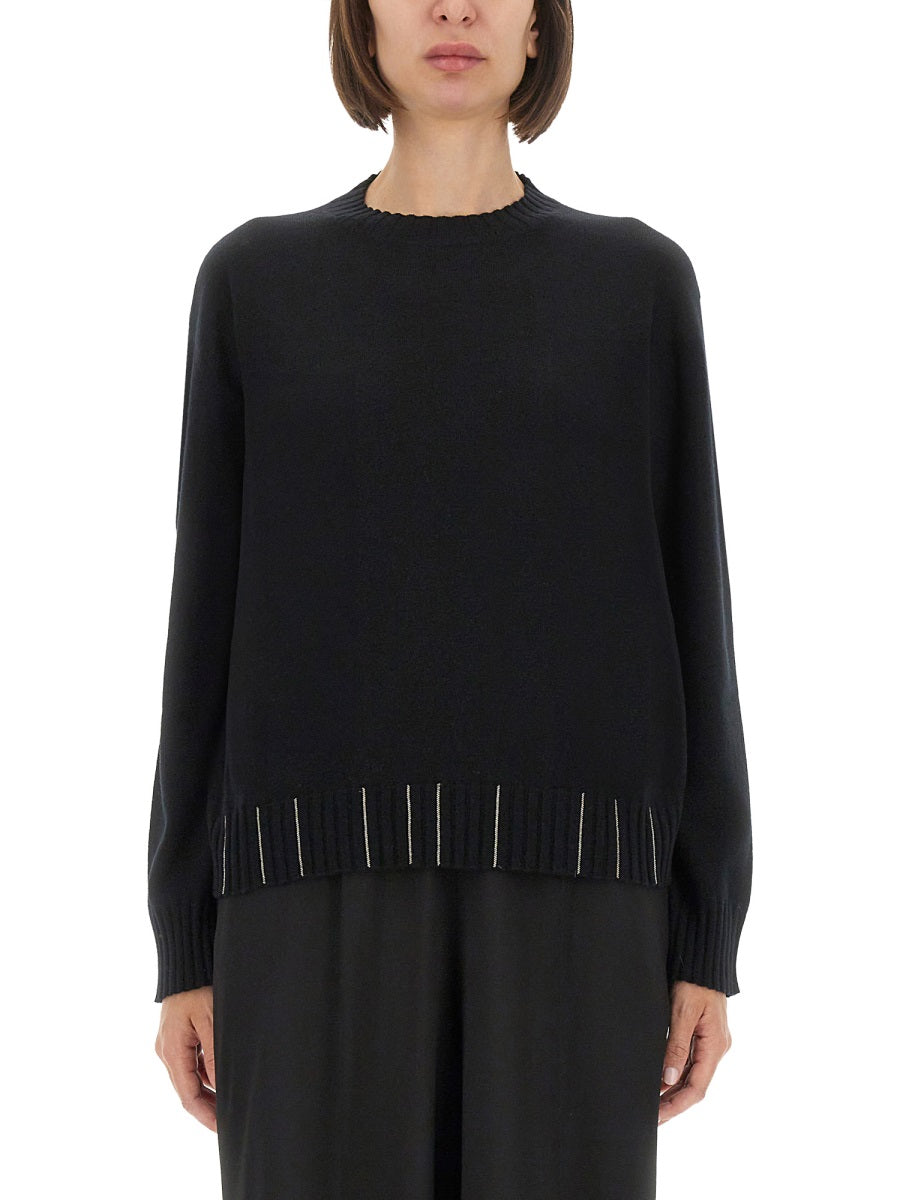 WOOL, SILK AND CASHMERE SWEATER