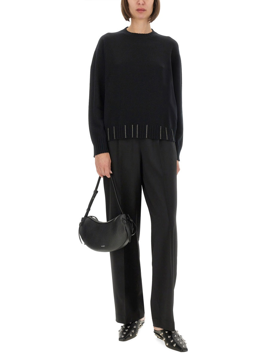 WOOL, SILK AND CASHMERE SWEATER