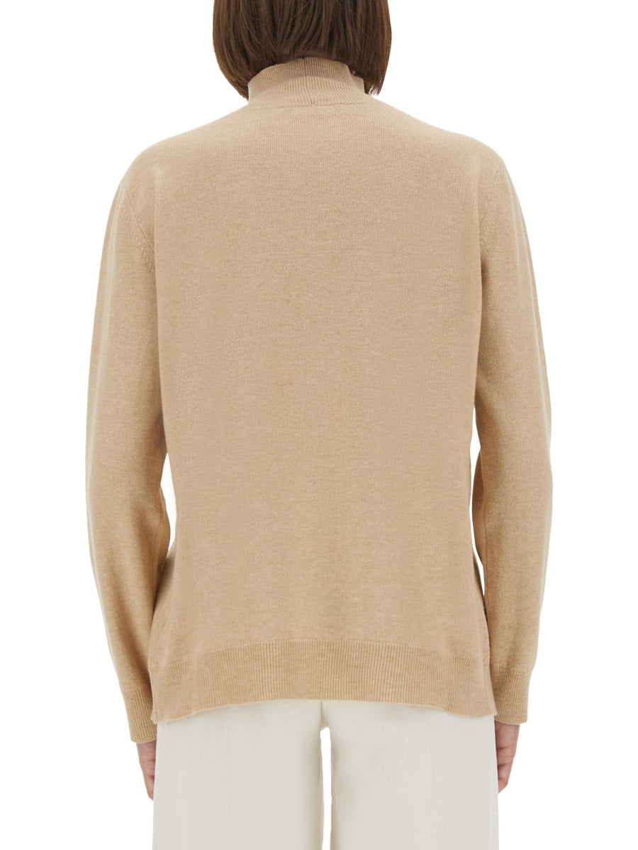 WOOL, SILK AND CASHMERE SWEATER