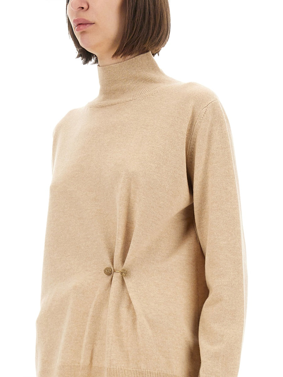 WOOL, SILK AND CASHMERE SWEATER