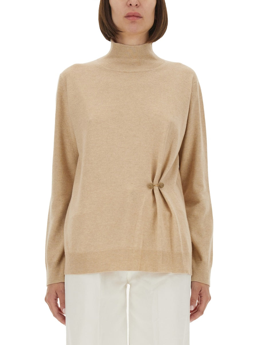 WOOL, SILK AND CASHMERE SWEATER