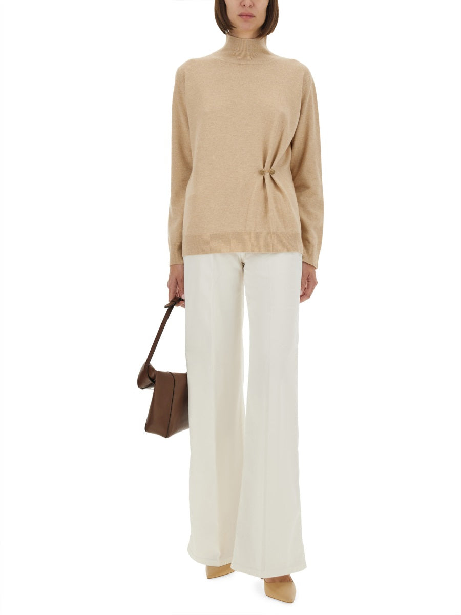 WOOL, SILK AND CASHMERE SWEATER