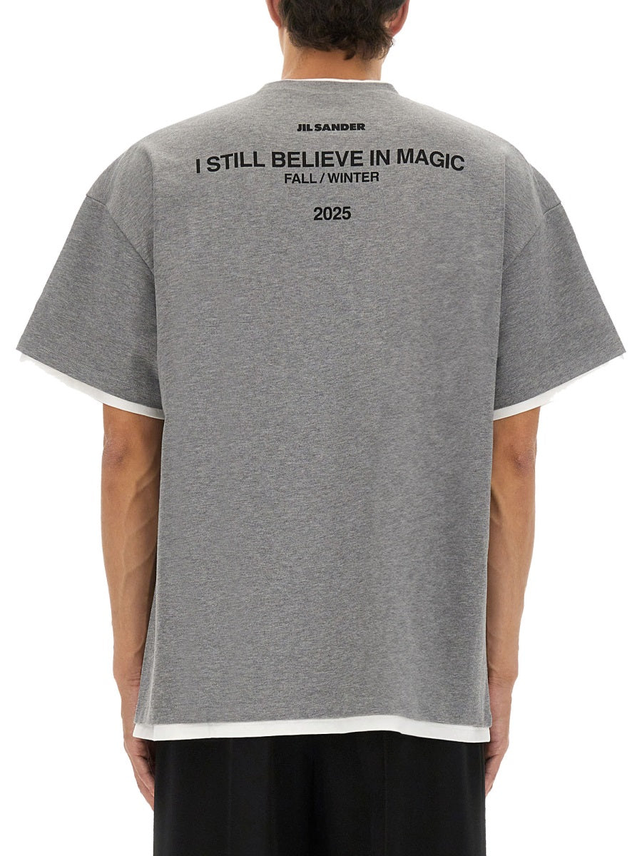 DOUBLE LAYER COTTON T-SHIRT