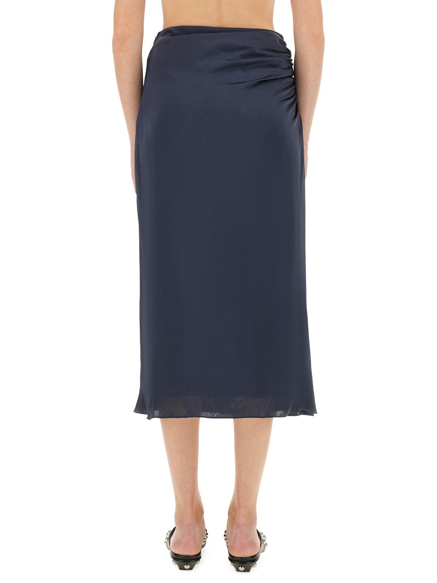 DRAPED MIDI SKIRT