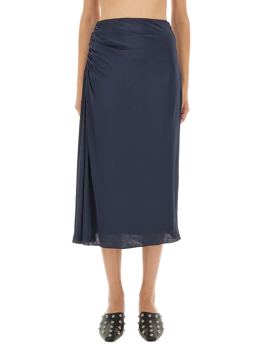 DRAPED MIDI SKIRT