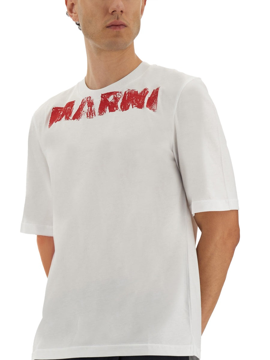 COTTON T-SHIRT WITH MAXI PRINT