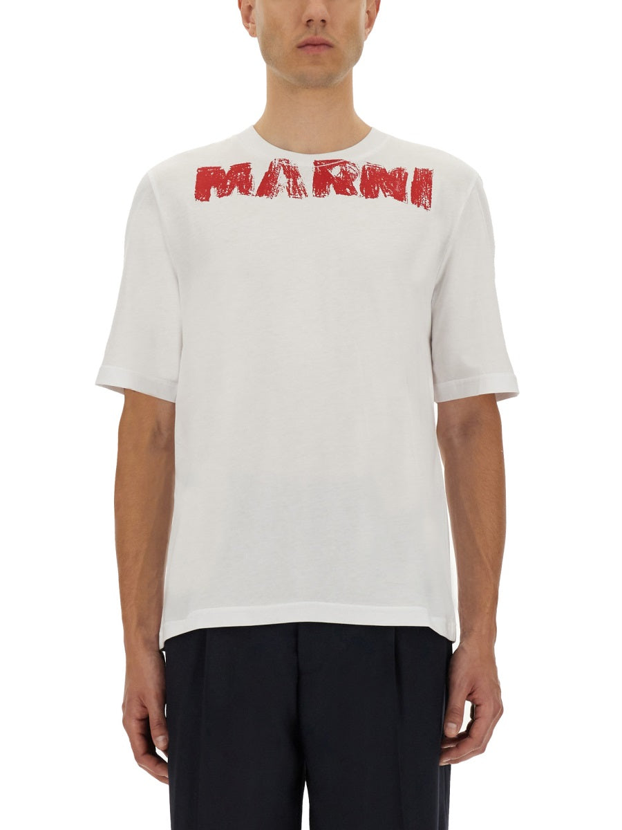 COTTON T-SHIRT WITH MAXI PRINT