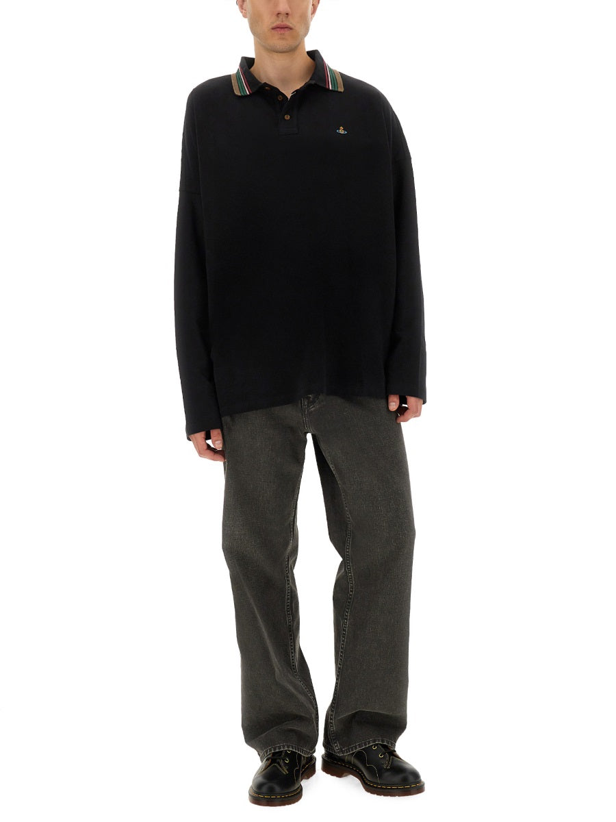 LONG-SLEEVED POLO SHIRT