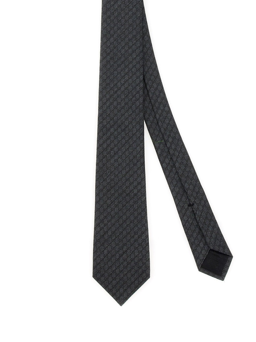 JACQUARD TIE WITH CROSS GG