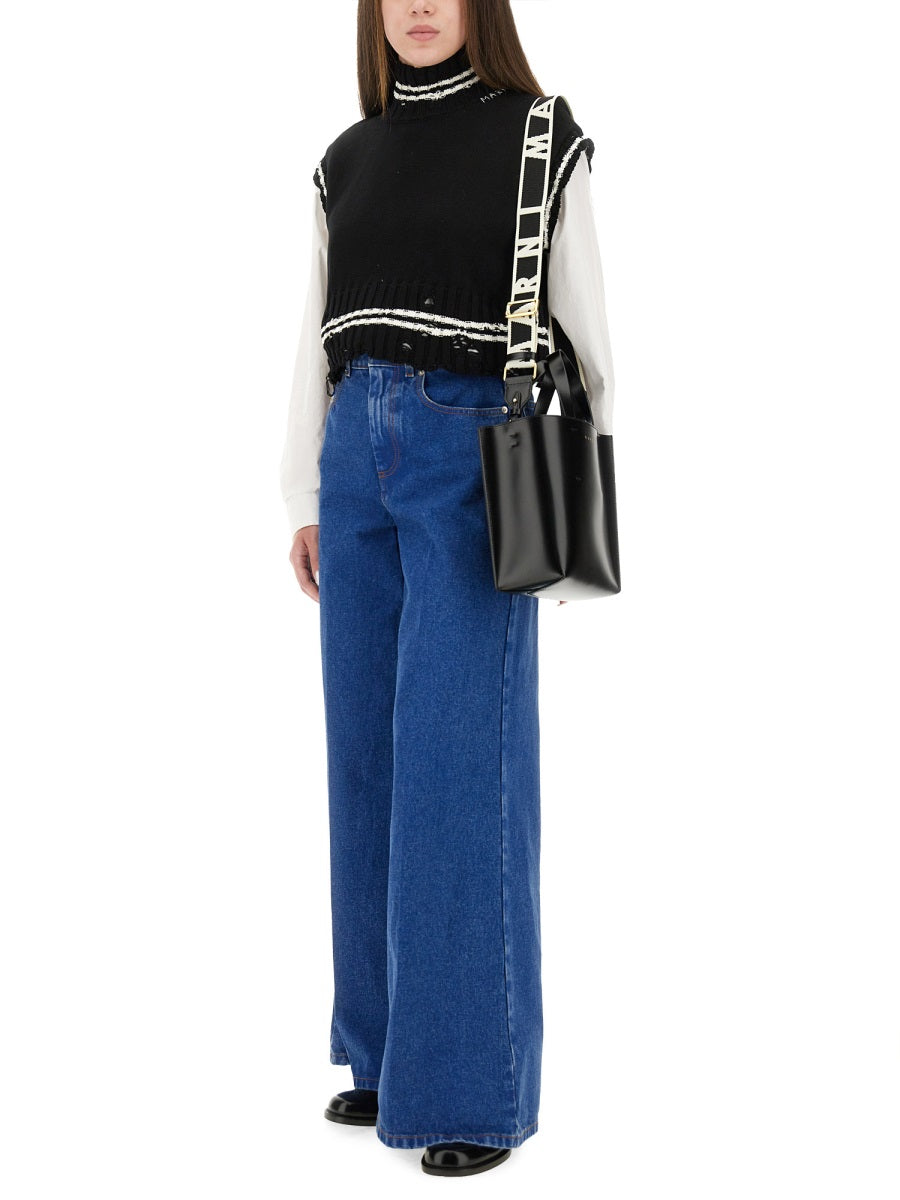 DENIM WIDE LEG JEANS