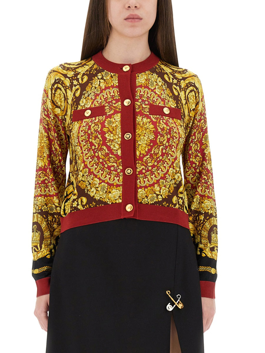 BAROQUE SILK KNIT CARDIGAN