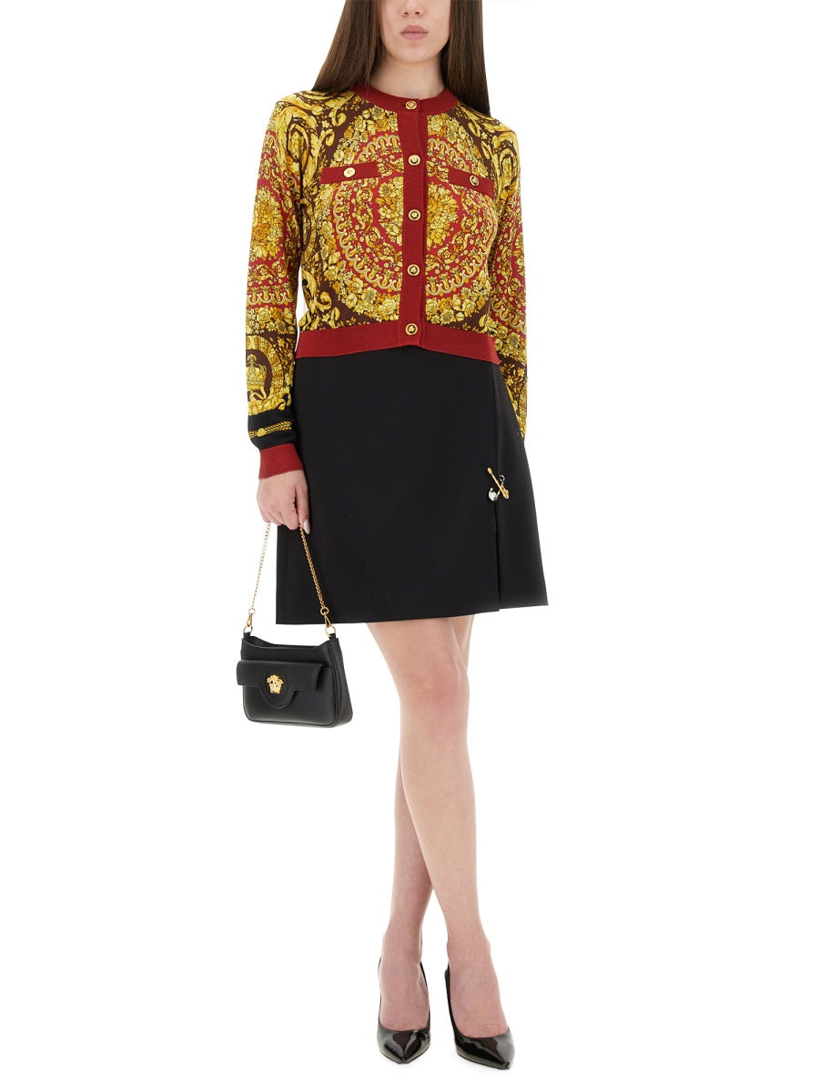 BAROQUE SILK KNIT CARDIGAN