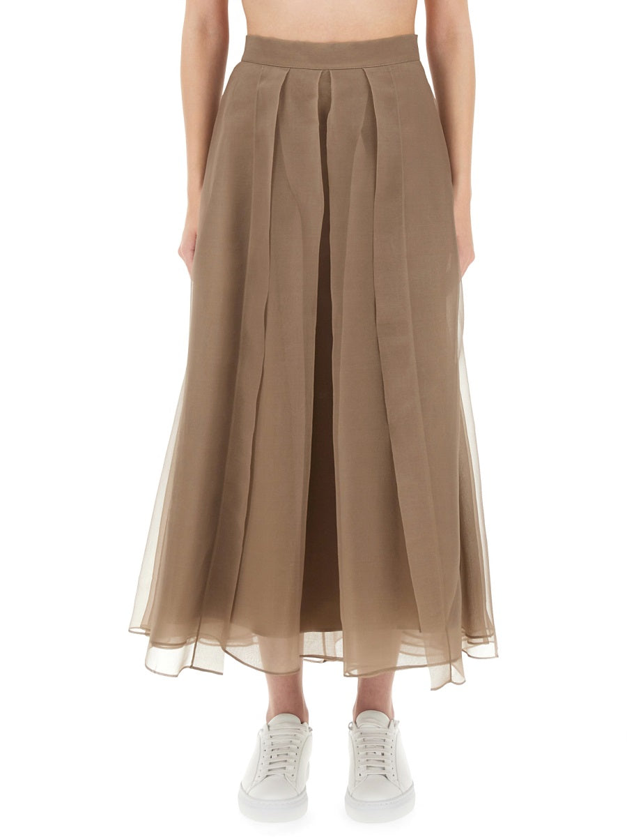 "PANELED CIRCLE" SKIRT