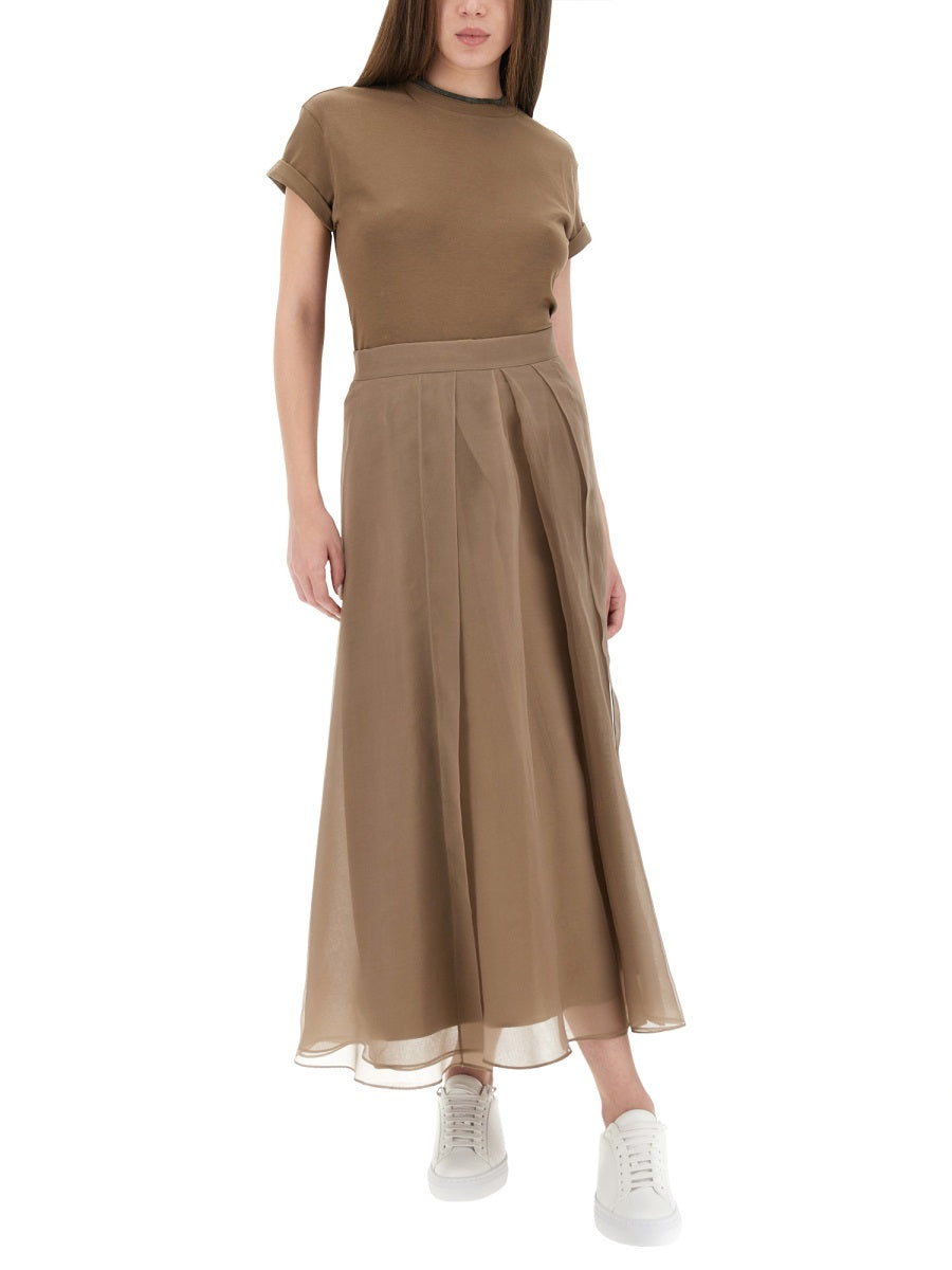 "PANELED CIRCLE" SKIRT