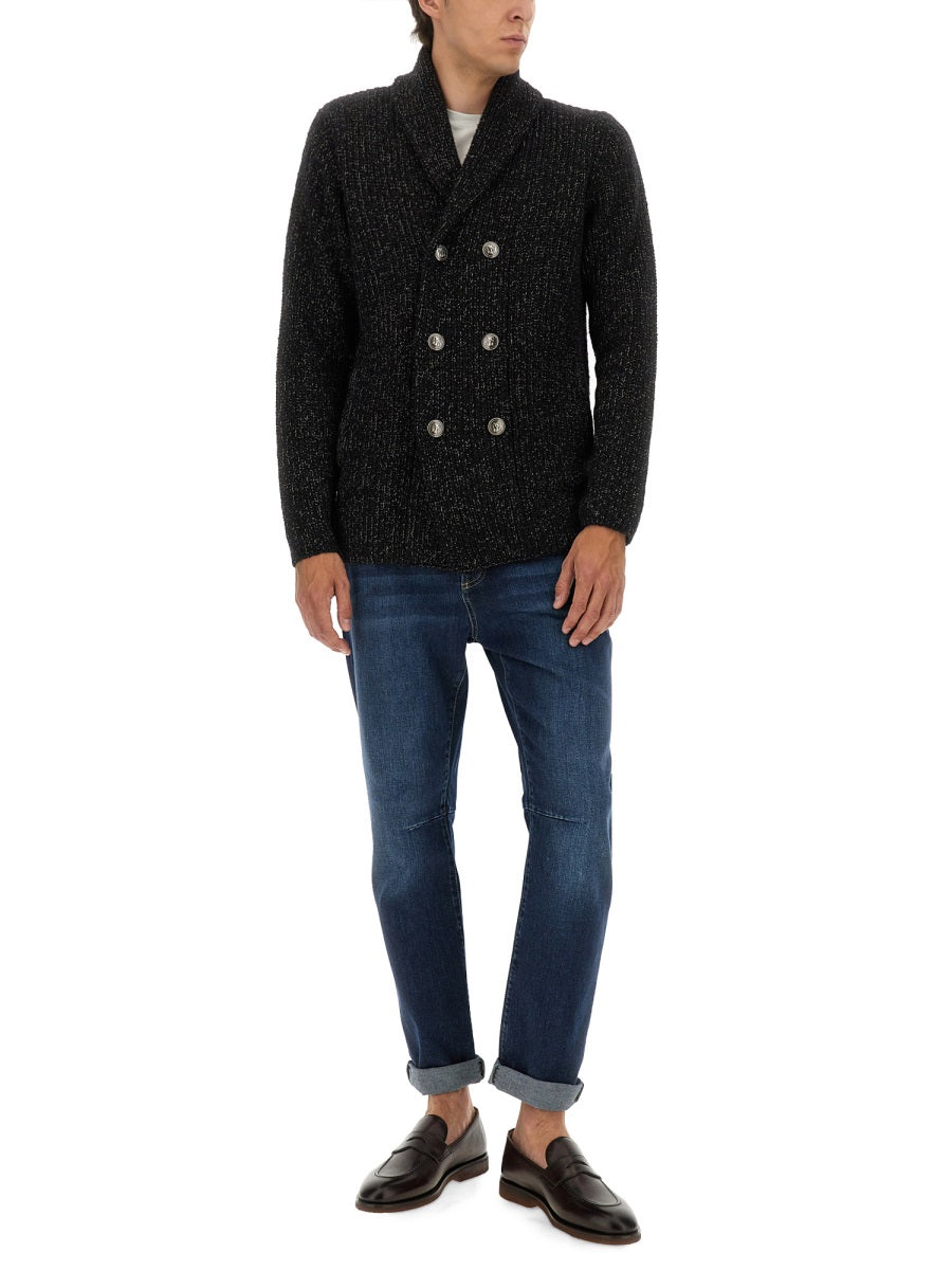 DOUBLE-BREASTED CARDIGAN