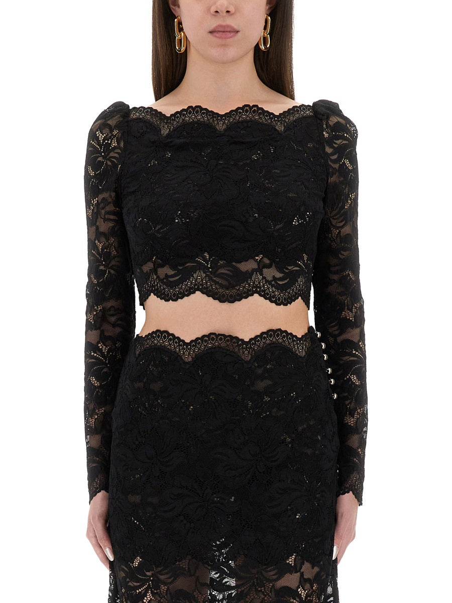 CROPPED LACE TOP