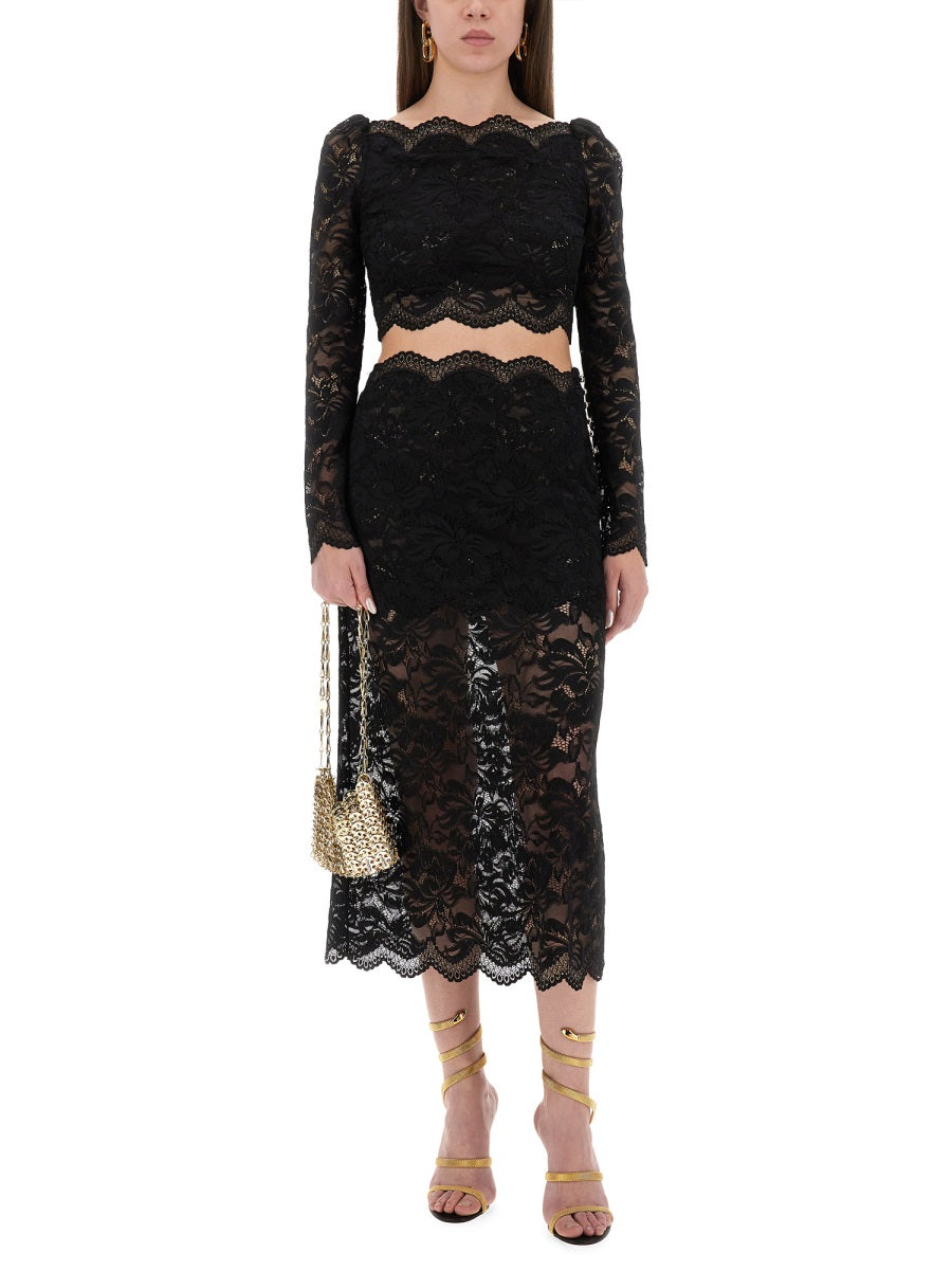 CROPPED LACE TOP