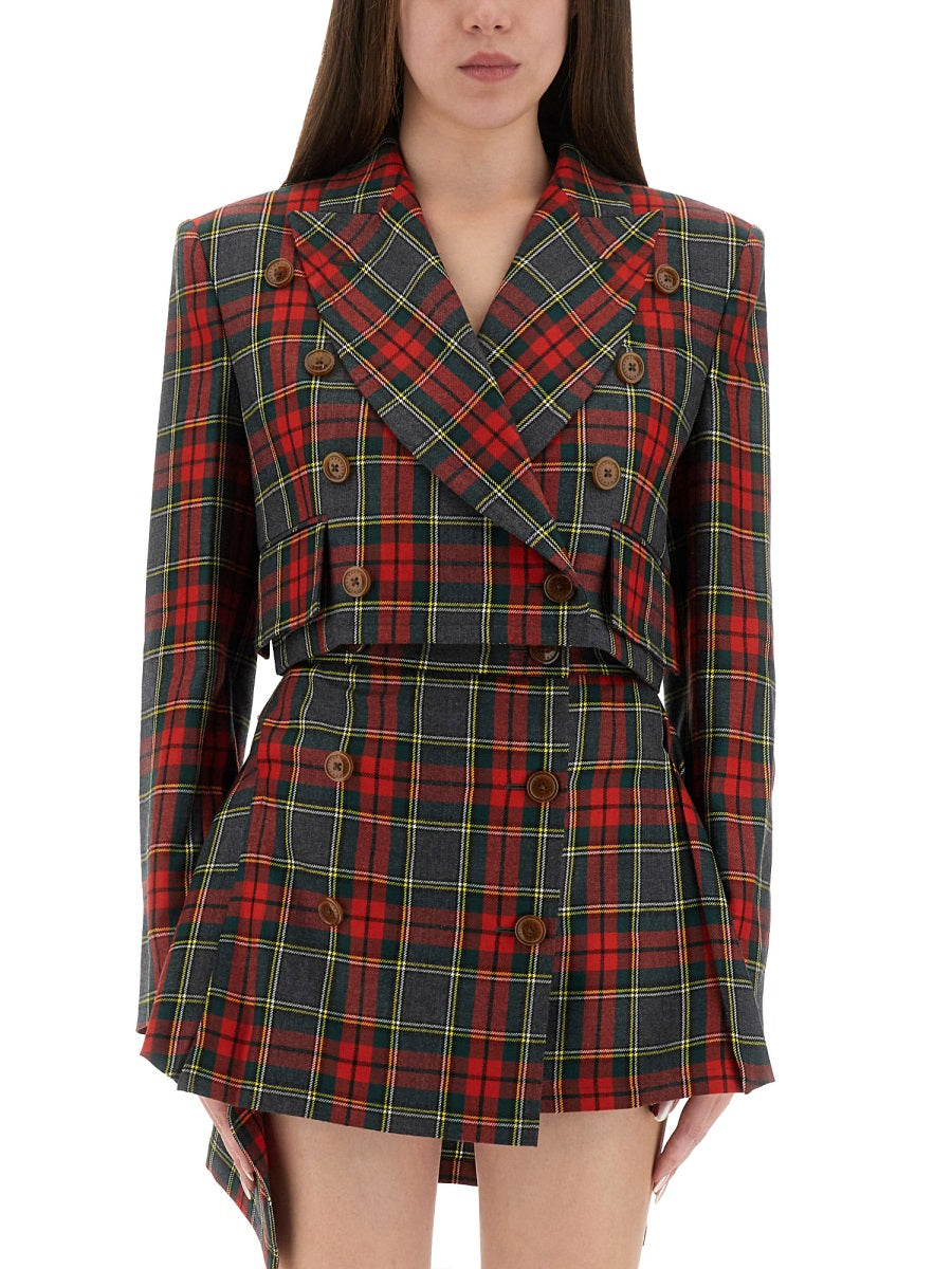 TARTAN CROPPED JACKET