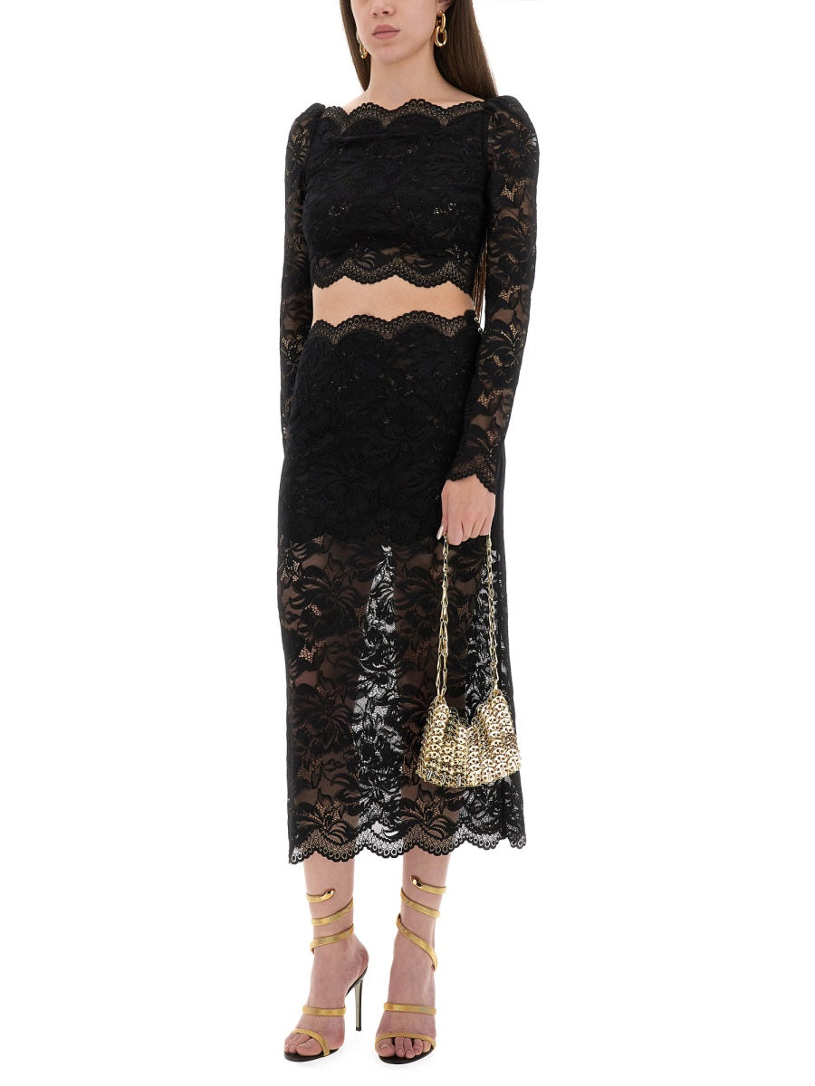 LACE MIDI SKIRT