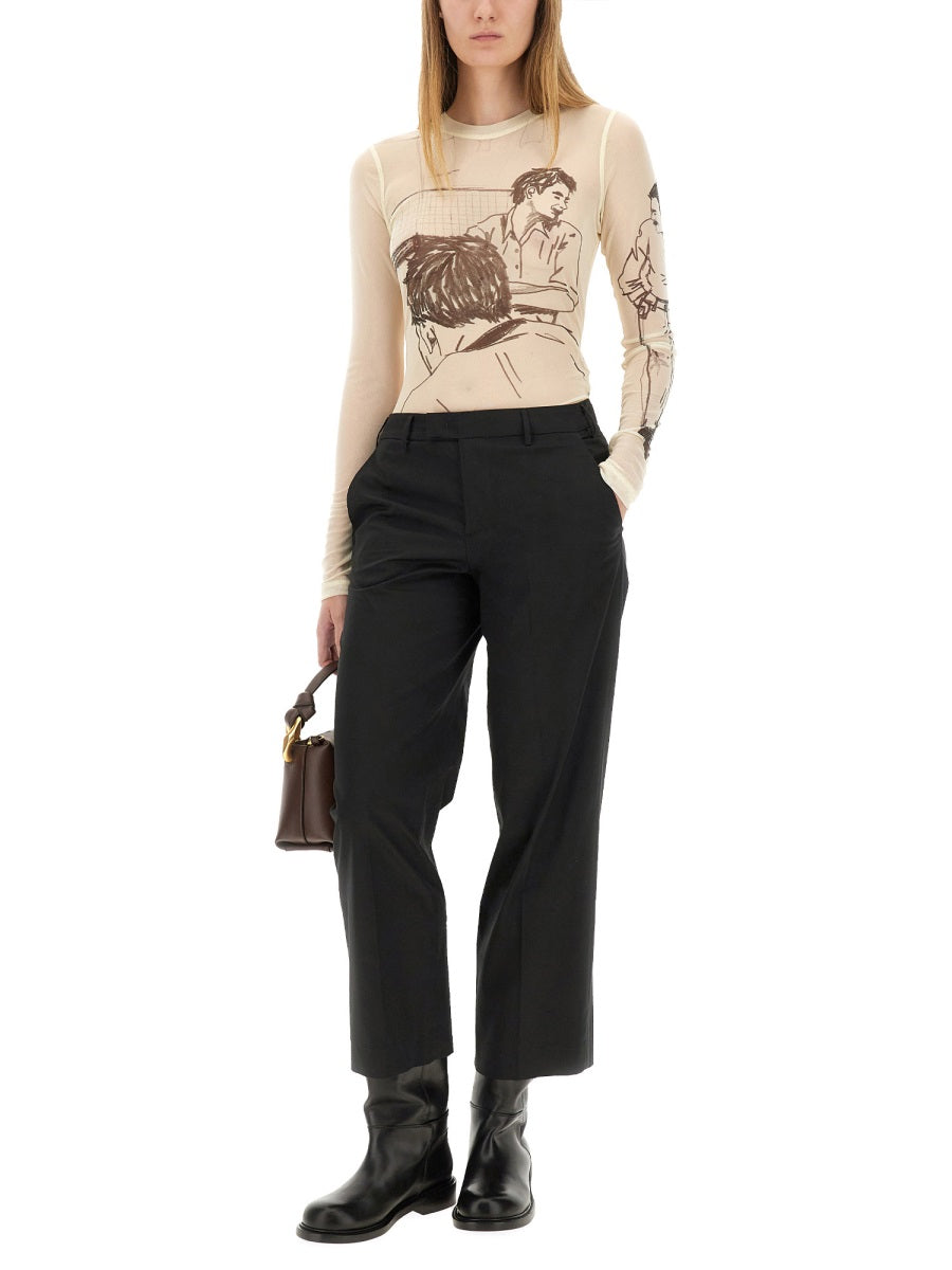 TRANSPARENT TOP WITH PRINT
