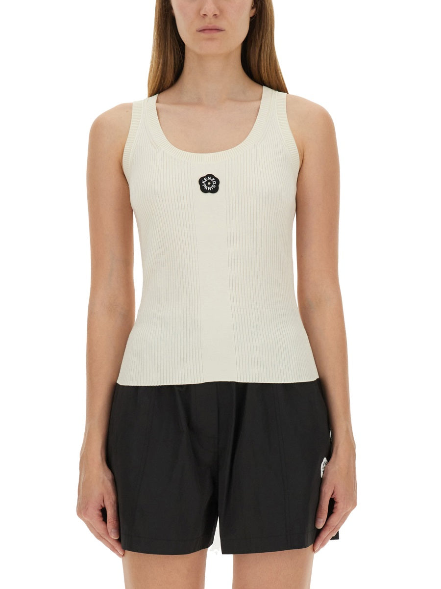 TANK TOP WITH EMBROIDERY "BOKE FLOWER 2.0"