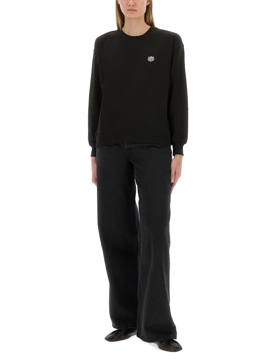 COTTON SWEATSHIRT WITH "HAPPY TIGER" PATCH