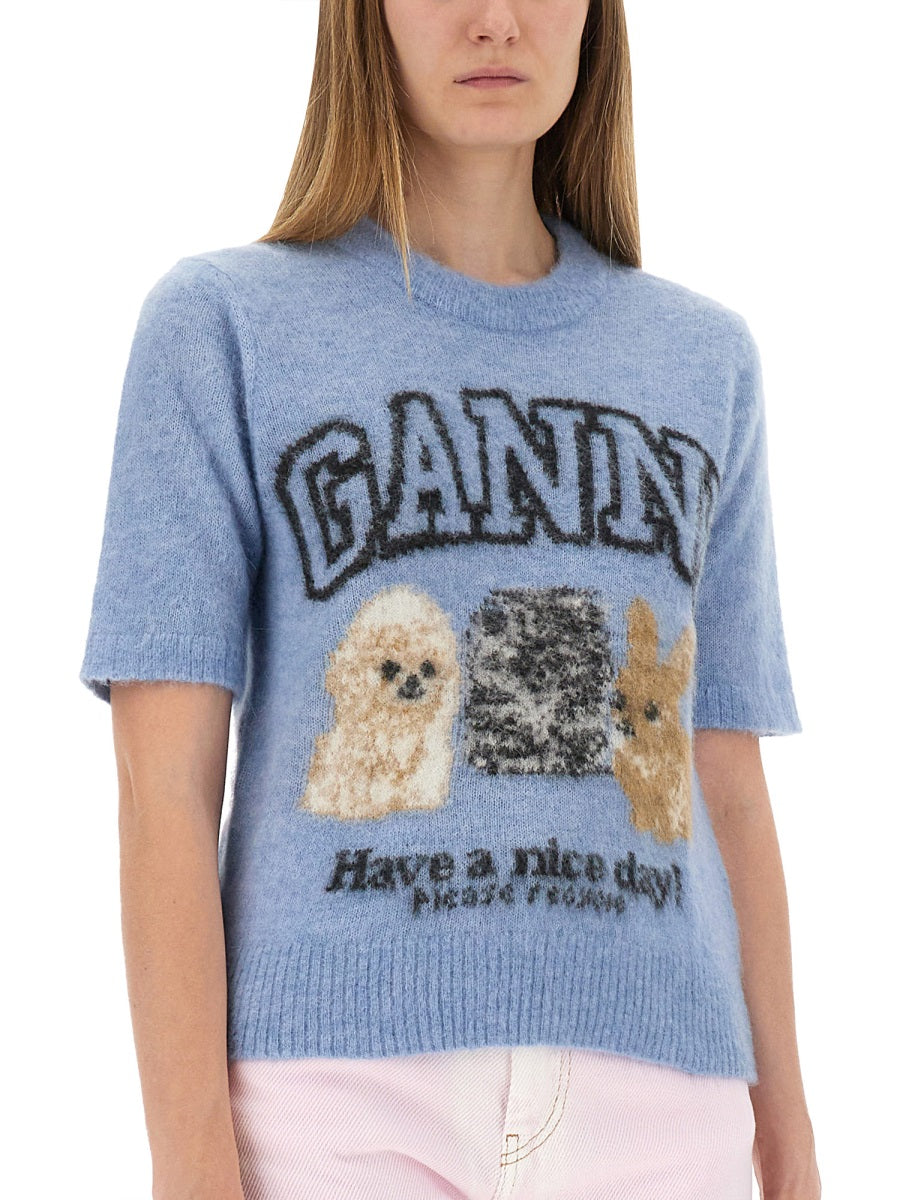 "PUPPIES" KNITTED T-SHIRT