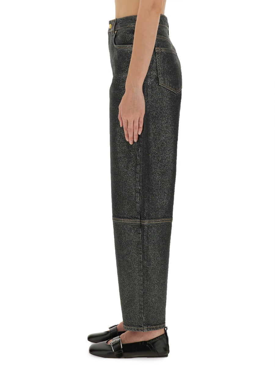 "STARY" JEANS IN SPARKLING FOIL