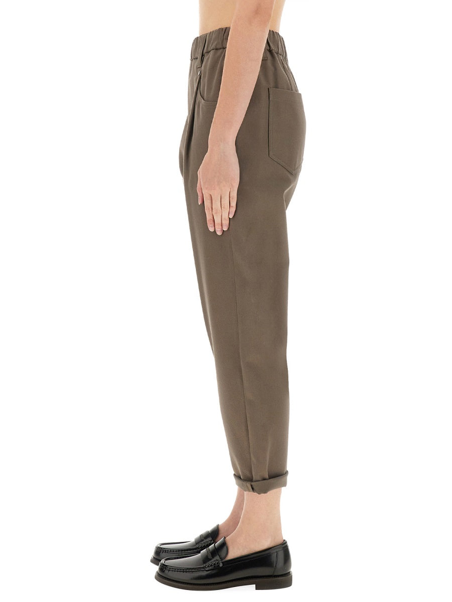 BAGGY PULL-ON PANTS IN COTTON COVER UP