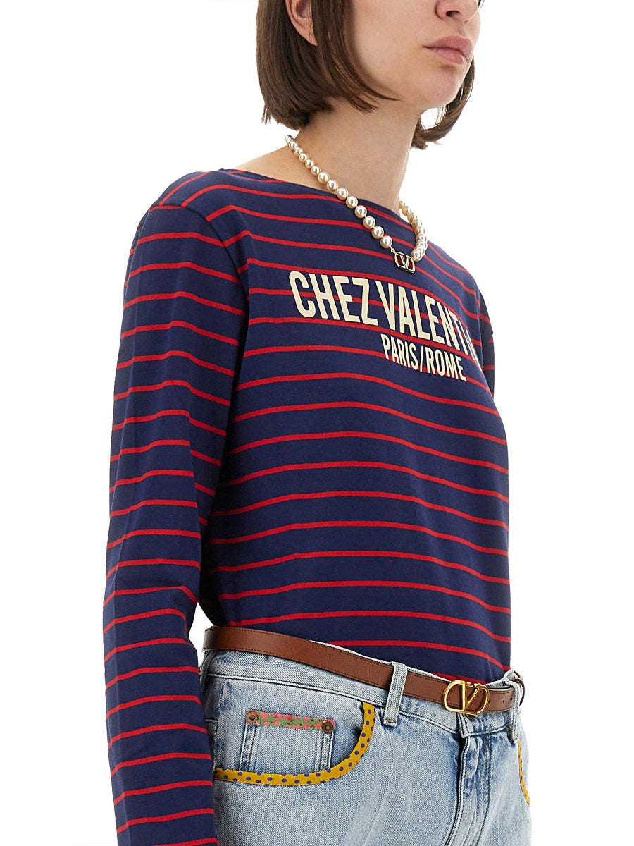 STRIPED COTTON JERSEY T-SHIRT