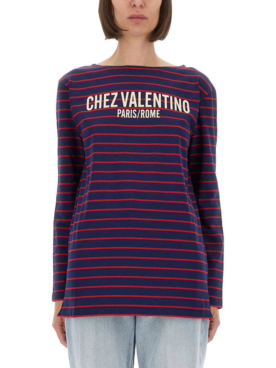 STRIPED COTTON JERSEY T-SHIRT