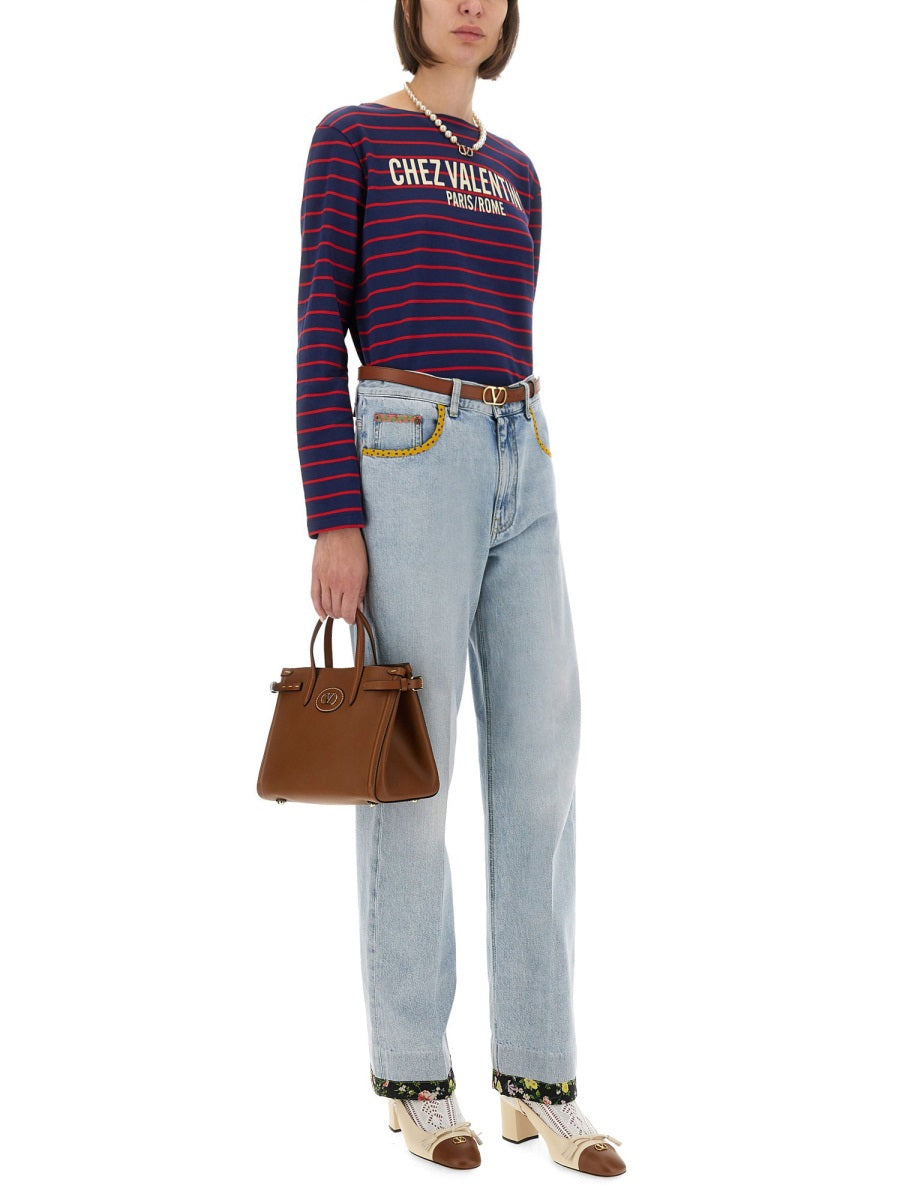 STRIPED COTTON JERSEY T-SHIRT