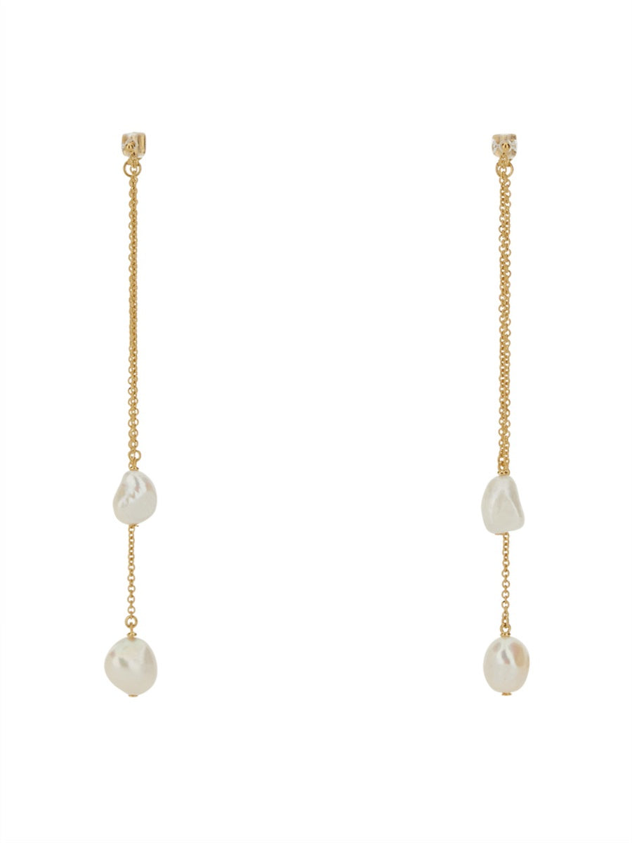 DANGLING EARRINGS WITH PEARLS