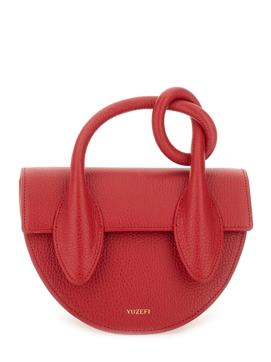 LEATHER "PRETZEL" BAG