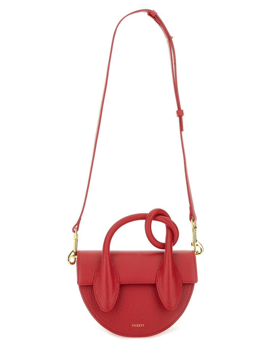 LEATHER "PRETZEL" BAG