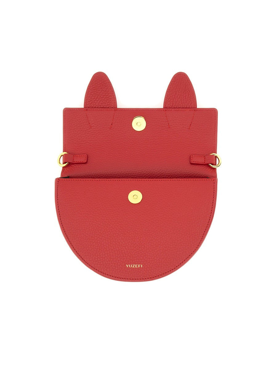 LEATHER "PRETZEL" BAG